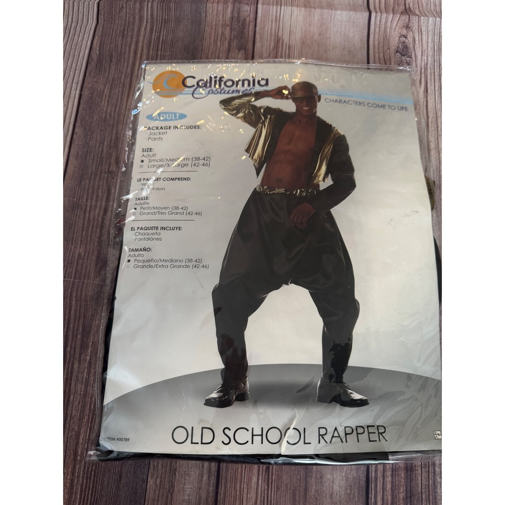 California Costumes Old School Rapper 90s Hip Hop Jacket Pants Set Mens S/M